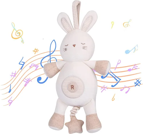 Miniatura 8 de COTTONEBEBE Juguetes para Bebés, Juguete de Peluche con Música de Nana para Bebés Infantes de 0 3 6 12 a 36 Meses Niño y Niña, Regalo Ideal