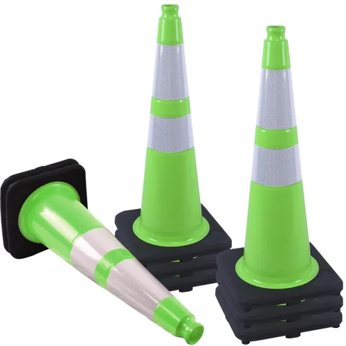Miniatura 35 de OrangeStar Conos de Tráfico de 36" Paquete de 6 Conos de Seguridad Azules con Collares Reflectantes, Base de Servicio Pesado para Construcción