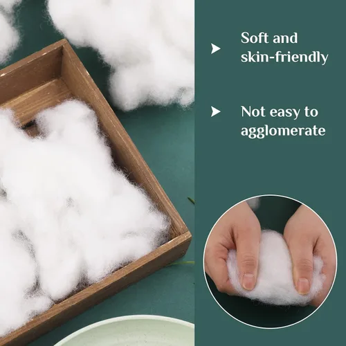 Miniatura 6 de LOKUNN Fibra de poliéster de 2.12 oz/60 g, relleno de fibra de poliéster (2.12 oz ~ 3.97 libras), relleno para animales de peluche, relleno