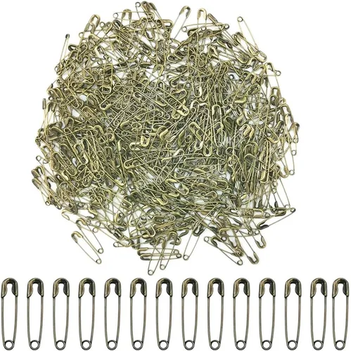 Miniatura 7 de 500 pasadores de seguridad de 0.787 pulgadas, pequeños alfileres de metal de seguridad para el hogar, oficina, manualidades, joyería (XBZ/dorado)