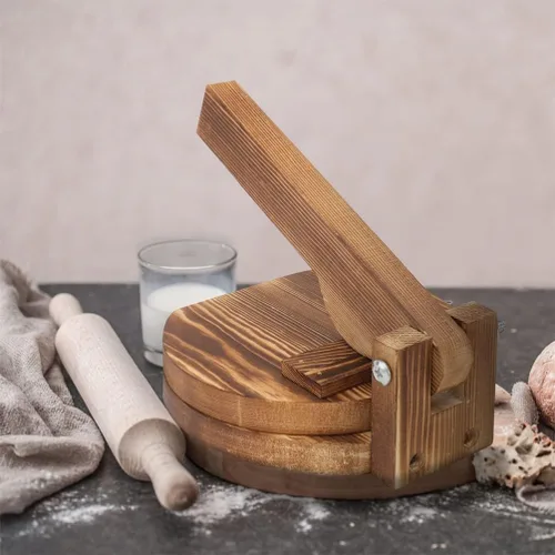 Miniatura 7 de Hemoton Molde de prensa de piel de bola de masa hervida cortador de envoltura de madera accesorio para el hogar