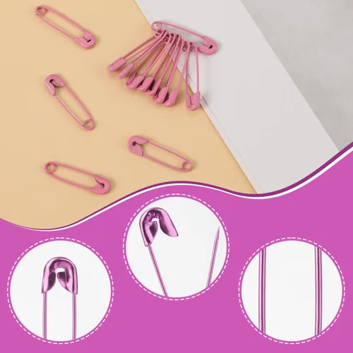 Miniatura 4 de Alfileres de seguridad de 0.79 pulgadas, 120 mini pines de seguridad de metal para etiquetas de ropa, hiyab, manualidades, acolchado, vestido