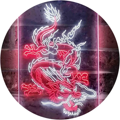 Miniatura 17 de ADVPRO Hombre Dragón Chino Cueva Garaje Tatuaje Dual Color LED Neon Sign Azul y Rojo 8 x 12 pulgadas st6s23-i3780-br