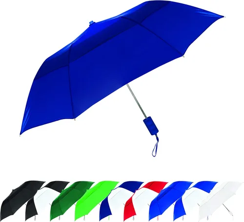 Miniatura 7 de STROMBERGBRAND UMBRELLAS Paraguas de viaje plegable y compacto de 42 pulgadas con ventilación, resistente y duradero, ligero, para lluvia, viento
