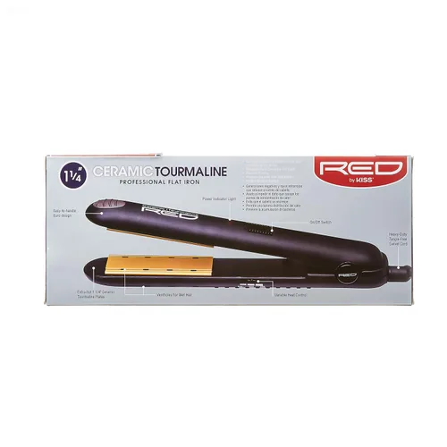 Miniatura 3 de RED by KISS Plancha profesional de turmalina de cerámica profesional para el cabello (1.25")