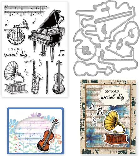 Miniatura 10 de ORIGACH Sentiments - Juego de sellos y troqueles transparentes para álbumes de recortes, álbumes de recortes, fabricación de tarjetas decorativas