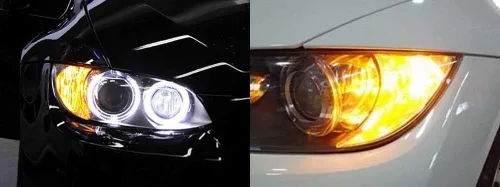Miniatura 7 de iJDMTOY Bombillas LED 21-SMD PY24W 5200s de color amarillo ámbar sin errores compatibles con luces direccionales delanteras BMW, compatibles con BMW