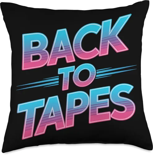 Volver a Cintas Retro 80s Cassette Mixtape Nostalgia Throw Pillow