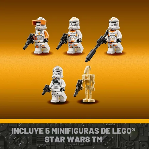 Miniatura 6 de LEGO Star Wars at-TE Walker 75337 Juguete posable, juego de La venganza de los Sith, regalo para niños con 3 soldados clon 212, araña enana
