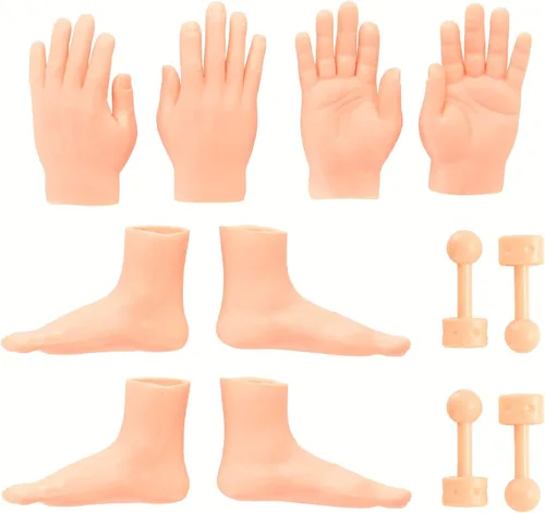 Miniatura 2 de DR DINGUS Manos de dedo (4 manos y pies) – Manos pequeñas de goma premium – Diseño divertido y realista – Ideal para espectáculos de marionetas
