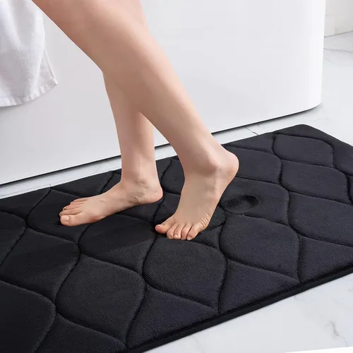 Miniatura 29 de Colorxy - Alfombra de baño de espuma viscoelástica, ultrasuave y antideslizante, absorbe el agua, lavable a máquina, tapete para suelos de ducha
