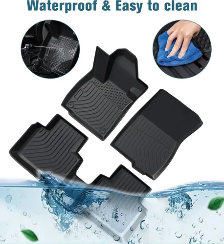 Miniatura 8 de Alfombrillas de Piso para Automóvil de Repuesto para Ford Focus 2012-2018 (No Compatible con Focus RS) Forro de TPE Resistente Ajuste Personalizado