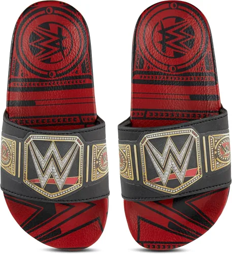 Miniatura 2 de WWE Sandalias con cinturón de campeonato para niños, John Cena, Roman Reigns, Seth Rollins World Wrestling Champion - Sandalias deslizantes