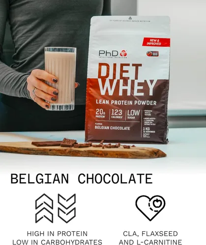 Miniatura 3 de PhD Suero Dietético 2.2 lbs Chocolate Belga