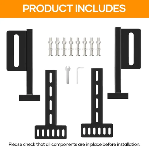 Miniatura 5 de Soportes de cabecera ajustables para marcos de cama de metal, kit de fijación universal para cabecero con extensión de estribo Se adapta a camas
