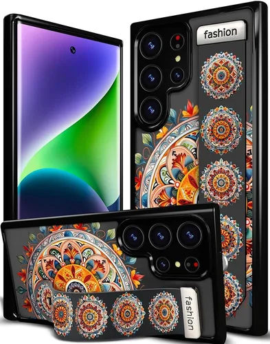 Miniatura 128 de Compatible para Samsung Galaxy S23 Funda Bonita con Correa Soporte Dedo Kickstand, Fundas de Silicona Geniales de Diseñador Funda Cover - Mariposa