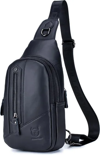 Miniatura 110 de LUKZIJAES Bolso bandolera de cuero genuino para hombre