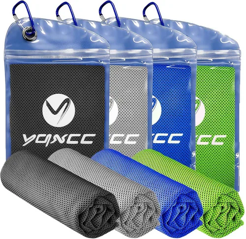 Miniatura 13 de YQXCC Paquete de 4 toallas refrescantes de 40 x 12 pulgadas, toallas de hielo frescas para cuello y cara, trapos de microfibra suaves