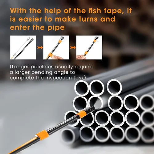 Miniatura 4 de Epicmate Cámara de Inspección de Alcantarillado con Triple Lente - Cámara Serpiente con Luz 16.5 pies, Endoscopio con Pantalla IPS de 5" con Luces