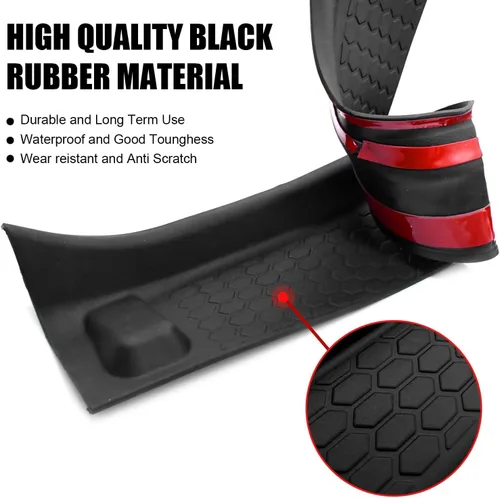 Miniatura 4 de Kit de protectores de umbral de puerta para Jeep Wrangler JL/Gladiator JT 2018-2026, protector de entrada de puerta de goma negro para Jeep Wrangler