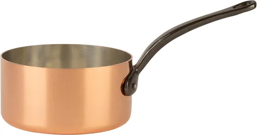 Miniatura 7 de cacerola de cobre estañado y mango de hierro fundido cazuela tradicional de cobre macizo de Francia 0.6 cuartos de galón