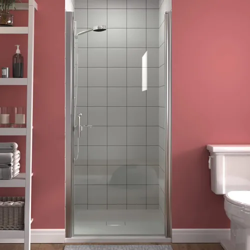 Miniatura 16 de ExBrite Puerta de ducha pivote sin marco de 34-35.5 pulgadas de ancho x 72 pulgadas de alto, puertas de ducha pivotantes de vidrio transparente