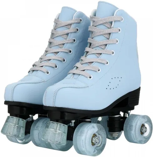 Miniatura 2 de YYW - Patines de cuero PU de alta calidad para mujeres y hombres, tipo botín, clásicos de doble fila, para interiores y exteriores, con bolsa