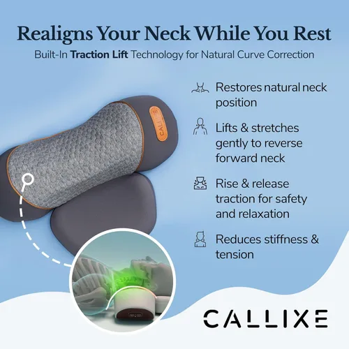Miniatura 3 de CALLIXE Original TheraPillow – Almohada masajeadora de cuello 3-en-1 con calor y tracción suave Soporte relajante para el cuello y los hombros
