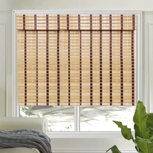 Miniatura 11 de LETAU cortinas de madera para ventanas con cenefa, filtran la luz