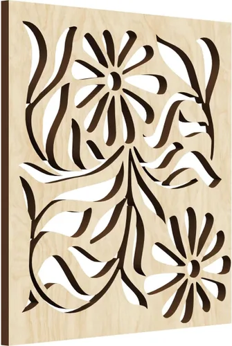 Miniatura 55 de Barryton - Paneles decorativos de madera con calado, extra pequeños, 7 3/8 pulgadas de ancho x 7 3/8 pulgadas de alto x 1/4 pulgadas de alto, roble