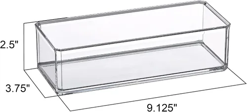 Miniatura 5 de Amazing Abby - Glamour - Organizador de maquillaje acrílico con 1 compartimento, soporte de lápiz labial de plástico transparente, solución perfecta