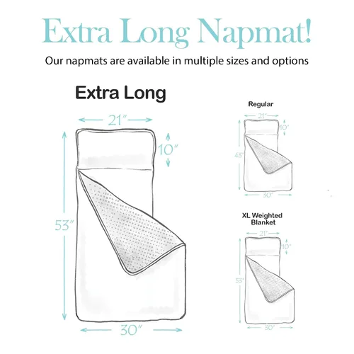 Miniatura 8 de JumpOff Jo Colchoneta de siesta extra larga para niños - Cómoda colchoneta de descanso para niños con almohada extraíble y manta ultra suave