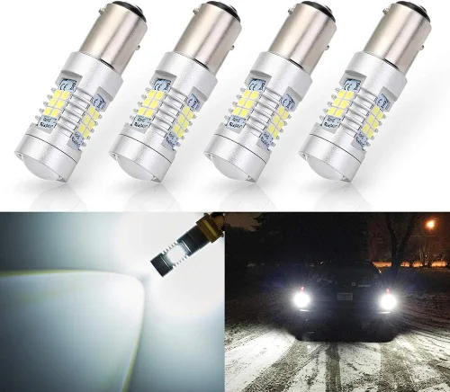 Miniatura 8 de Antline Bombillas LED extremadamente brillantes 1157 1157A 2057 2357 7528 2057A BAY15D 21-SMD 2835 conjuntos de chips 1260 lúmenes, bombillas LED