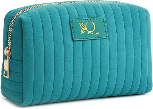 Miniatura 48 de Bolsa de maquillaje de viaje personalizada con inicial, bolsa de cosméticos para adolescentes de 15, 16, 17, 18, 19, 20, 21 años, regalos de moda