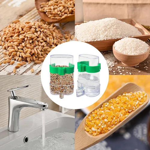 Miniatura 6 de Dispensador automático de agua para pájaros, alimentador de agua para pájaros, botellas, bebedor de loros, contenedor de alimentos de semillas