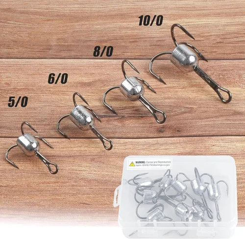 Miniatura 6 de 5 ganchos de pesca grandes con peso para cebo, atún, espada, trucha, salmón, pesca, 4 tamaños, 1 oz, 1.25 onzas, 1.5 onzas, 2.5 onzas