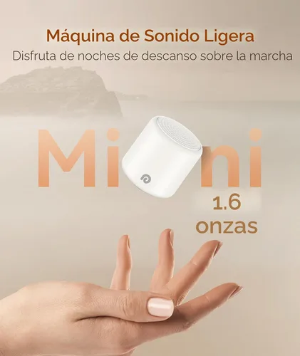 Miniatura 7 de Dreamegg Máquina portátil de ruido blanco de viaje para dormir, cuenta con batería potente, tamaño de huevo, 16 sonidos naturales, temporizador