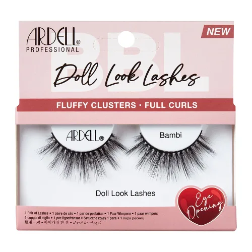 Ardell Bambi - Pestañas postizas con aspecto de muñeca, ligeras, dramáticas de volumen y longitud para efecto de ojos grandes, 1 par