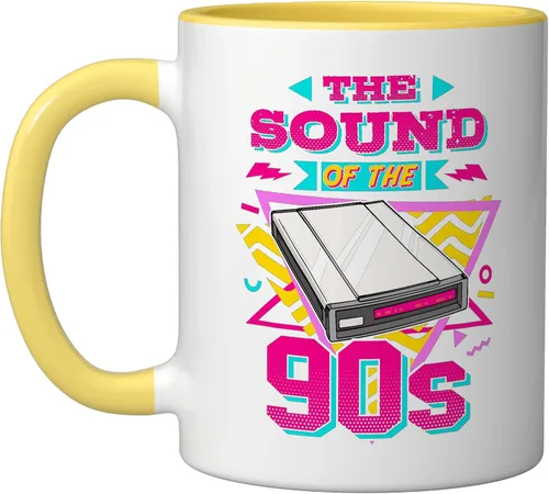 Miniatura 9 de 90s Nostalgia Retro 90s Dial Up Internet Vintage Ceramic Mug, Black/White