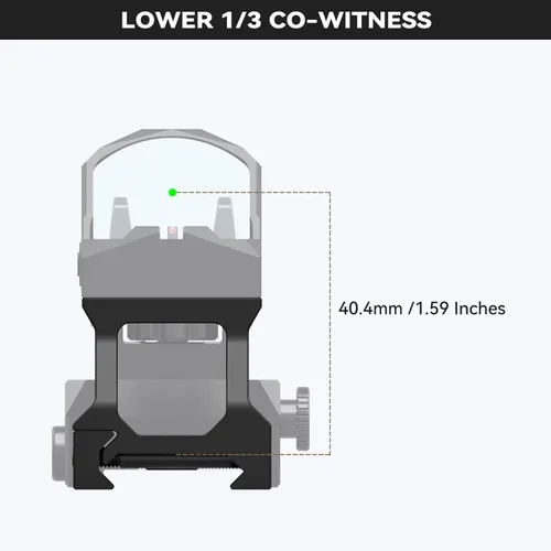 Miniatura 6 de Guardtier Red Dot - Soporte elevador Picatinny de 0.95 pulgadas compatible con RMR Footprint Red Dot/407C/507C/508T