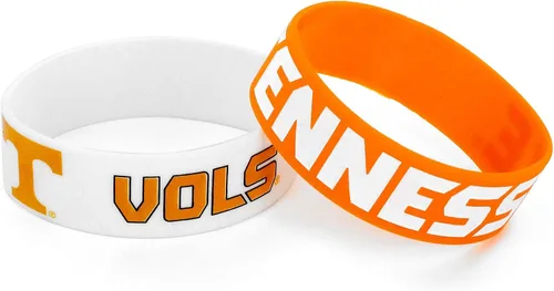 Miniatura 4 de aminco NCAA - Juego de pulseras de goma de silicona unisex para adultos, paquete de 2