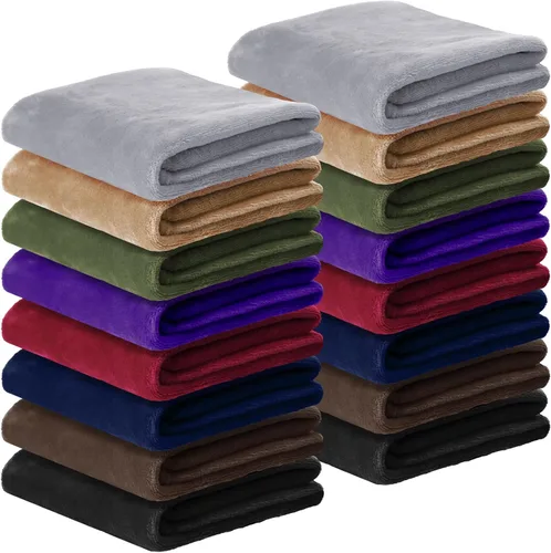 Miniatura 8 de Kinlop 16 mantas peludas para bebé, 39 x 27 pulgadas, suaves para niños, acogedora manta ligera y cálida, para primavera y verano, para bebés, niñas