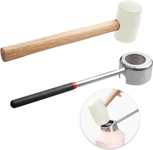 Miniatura 8 de Herramientas de abridor de coco con martillo, herramienta de coco joven súper segura y fácil de abrir, juego de abridor de coco de acero inoxidable