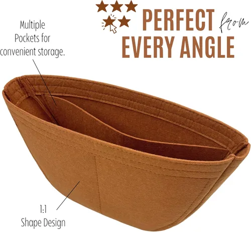 Miniatura 9 de Divitize Organizador de bolso de alta calidad compatible con LV Loop Hobo GM bolsa inserta – Inserto de fieltro hecho a mano de 0.079 in, ajuste