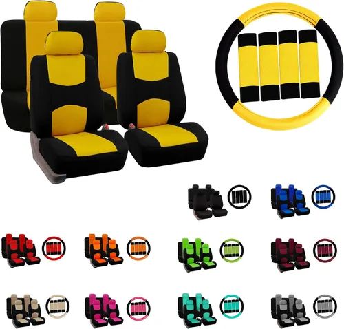 Miniatura 9 de Fundas para asiento FH GROUP FH-FB050102 planas, para la mayoría de los autos, camiones, furgonetas o camionetas, Beige-FH2033