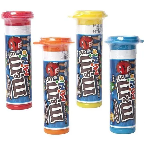 Miniatura 3 de QT M&Ms Minis - Caramelos surtidos de chocolate, tubos de 1.08 onzas, 12