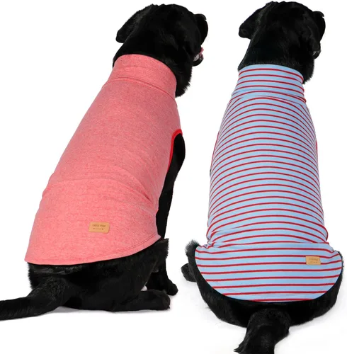Miniatura 24 de KYEESE Paquete de 2 suéteres para perro, sudadera elástica para perros, ropa suave para mascotas, abrigos cálidos para perros, cuello alto, suéteres