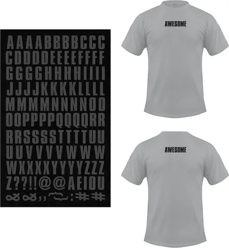 Miniatura 8 de S.E.I - Transferencias de letras en bloque negro de 2 pulgadas, 2 hojas