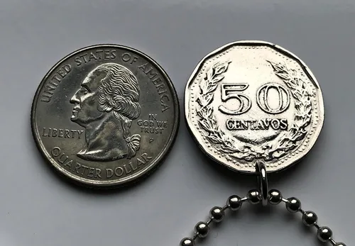Miniatura 3 de 1972 Colombia 50 Centavos moneda colgante General Santander Bogotá Medellín Cali Barranquilla Cartagena Cúcuta Soacha Soledad Bucaramanga Bello