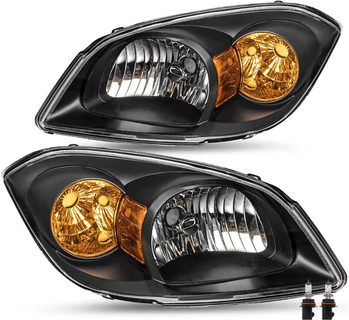 JSBOYAT Conjunto de faros delanteros con bombillas compatible con Chevy Cobalt 2005-2010 Pontiac G5 2007-2010 Pursuit 2005-2006 lado del pasajero y